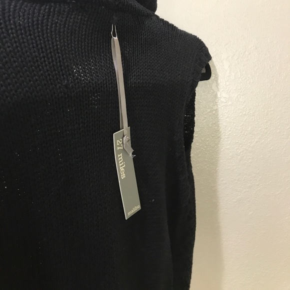 27 MILES SZ S KNIT HOODIE SWEATER VEST - Picture 4 of 4